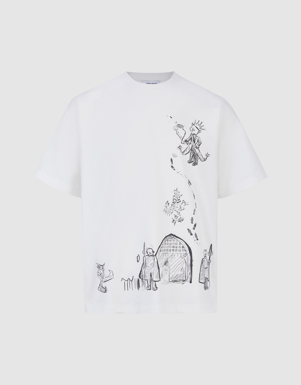 Cartoon Printed Crew Neck T-Shirt