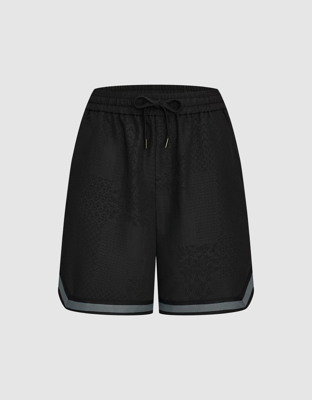 Two Tones Drawstring Hem Shorts