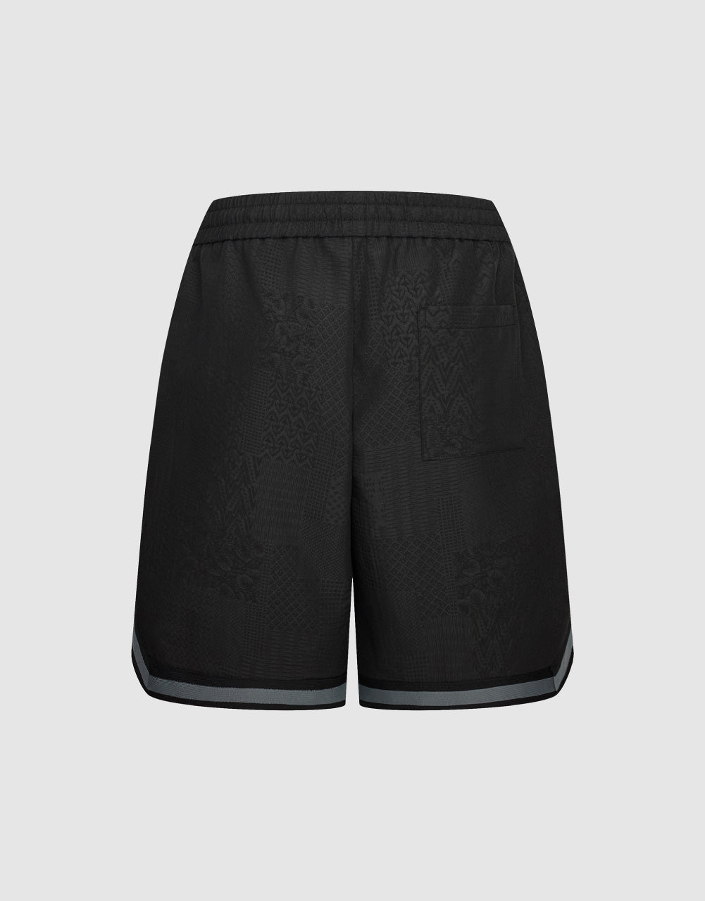 Two Tones Drawstring Hem Shorts