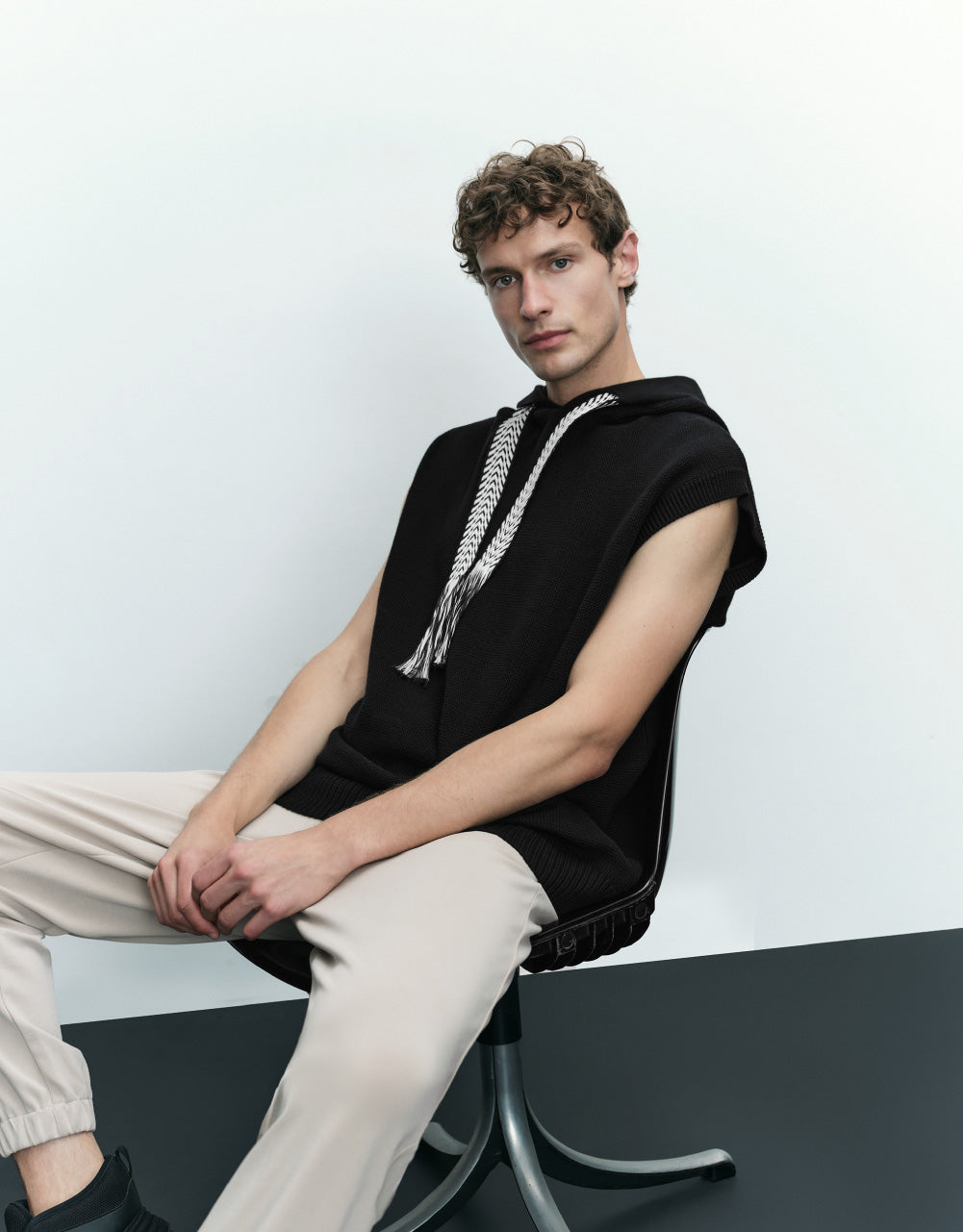 Hooded Knitted Vest