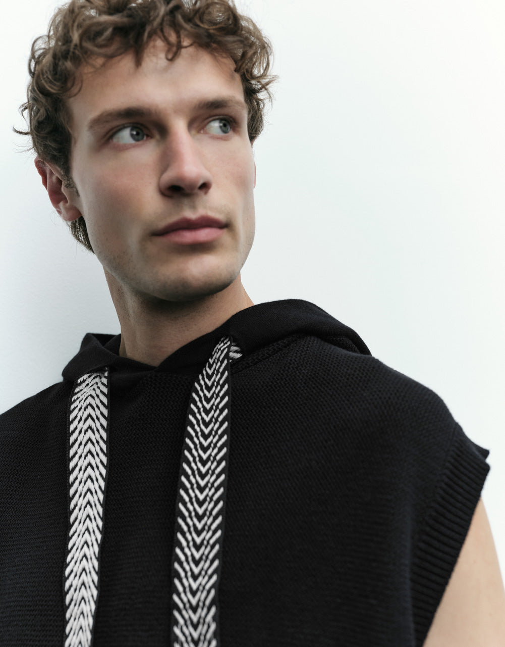 Hooded Knitted Vest
