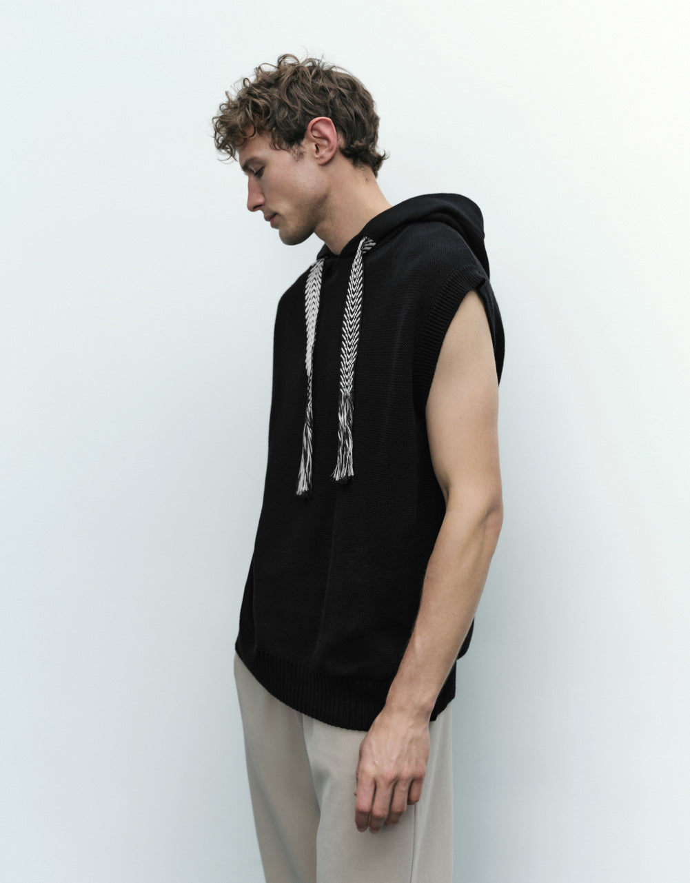 Hooded Knitted Vest