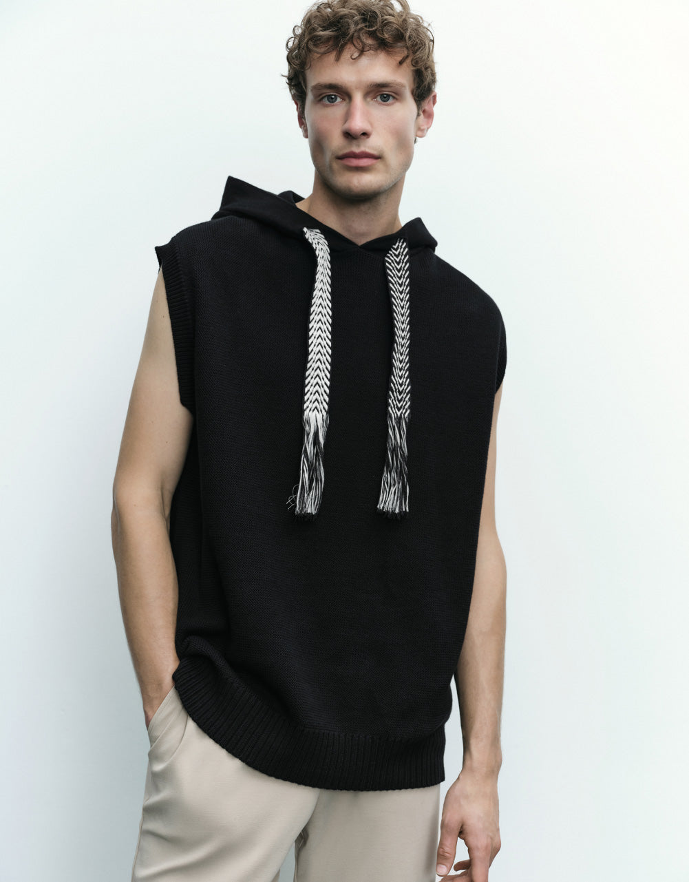 Hooded Knitted Vest