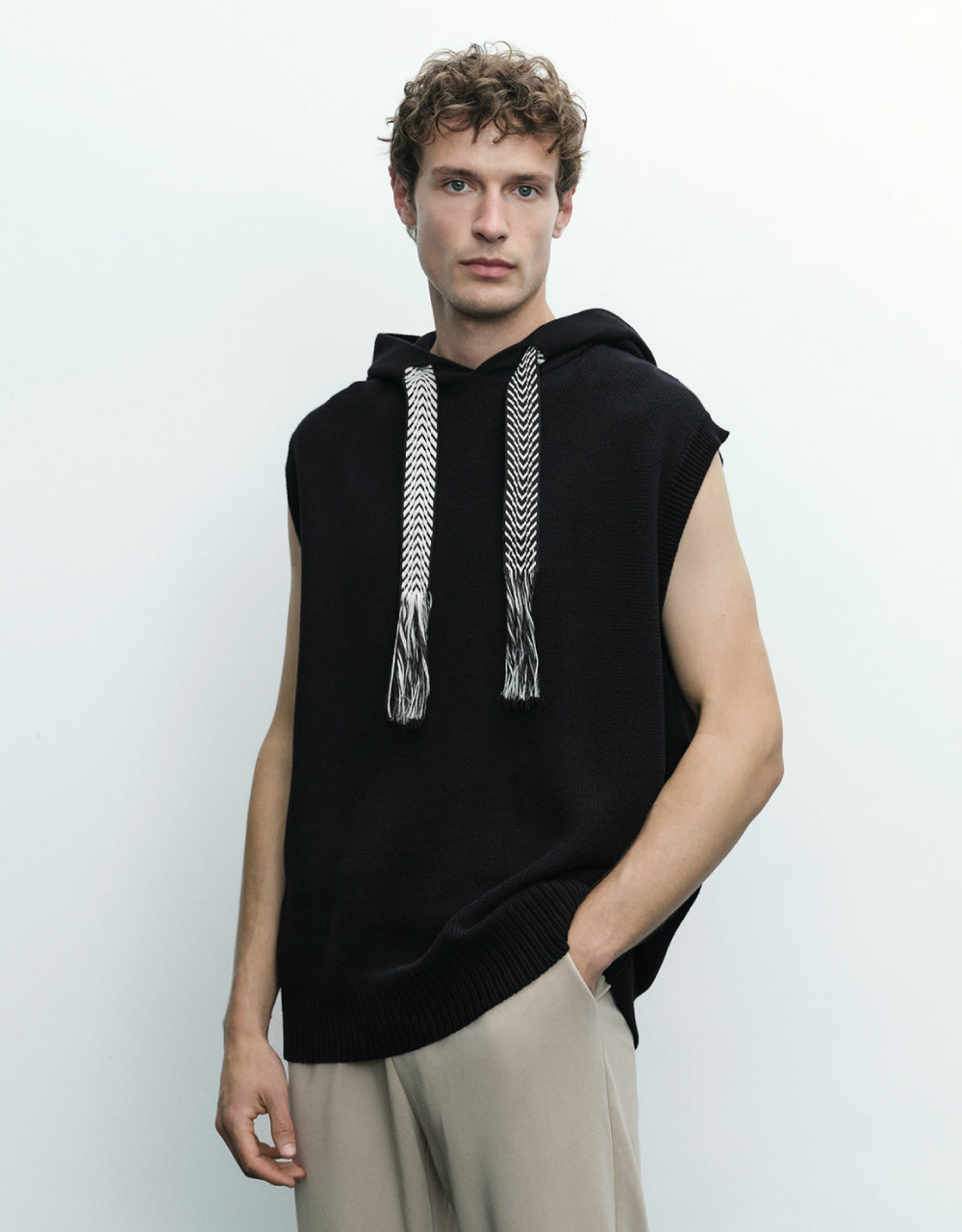 Hooded Knitted Vest