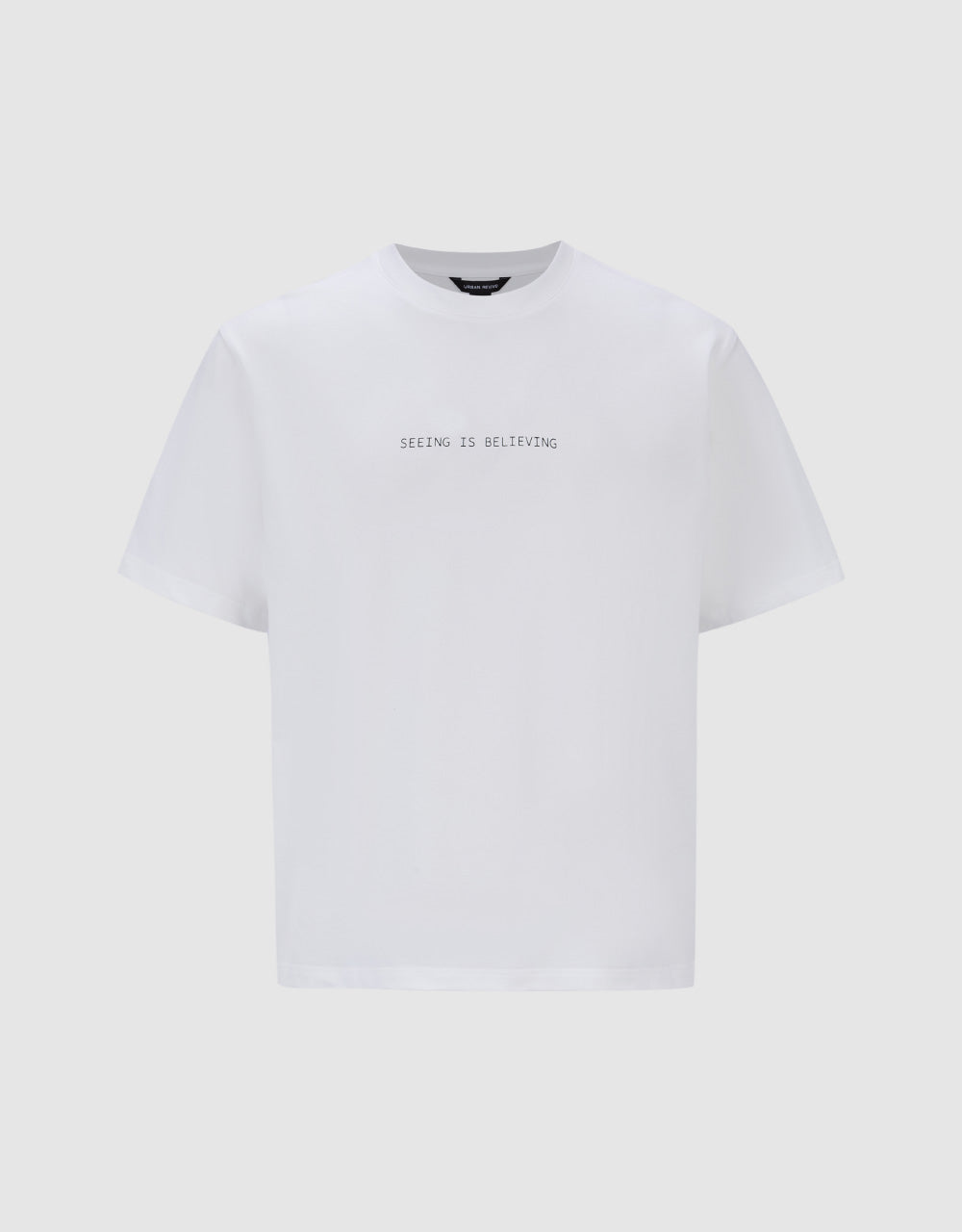 Knitted Slogan Crew Neck T-Shirt