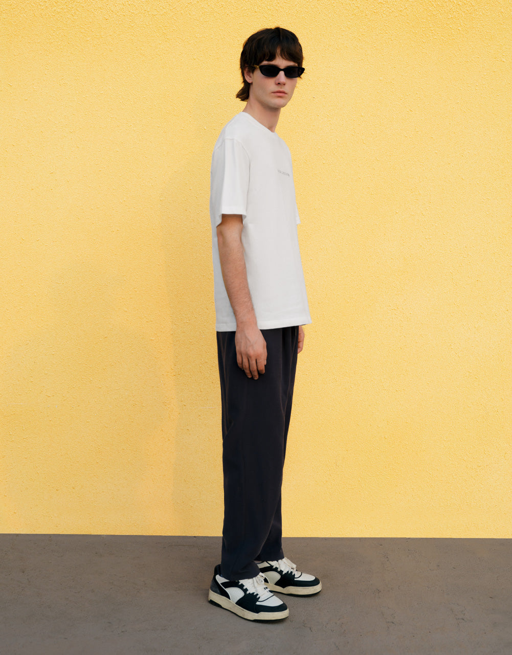 Knitted Slogan Crew Neck T-Shirt