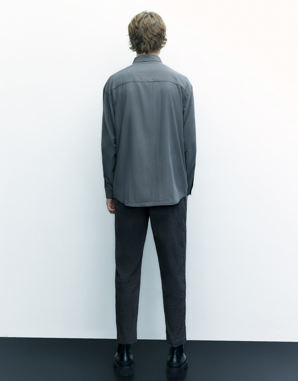 Textured Straight Pants