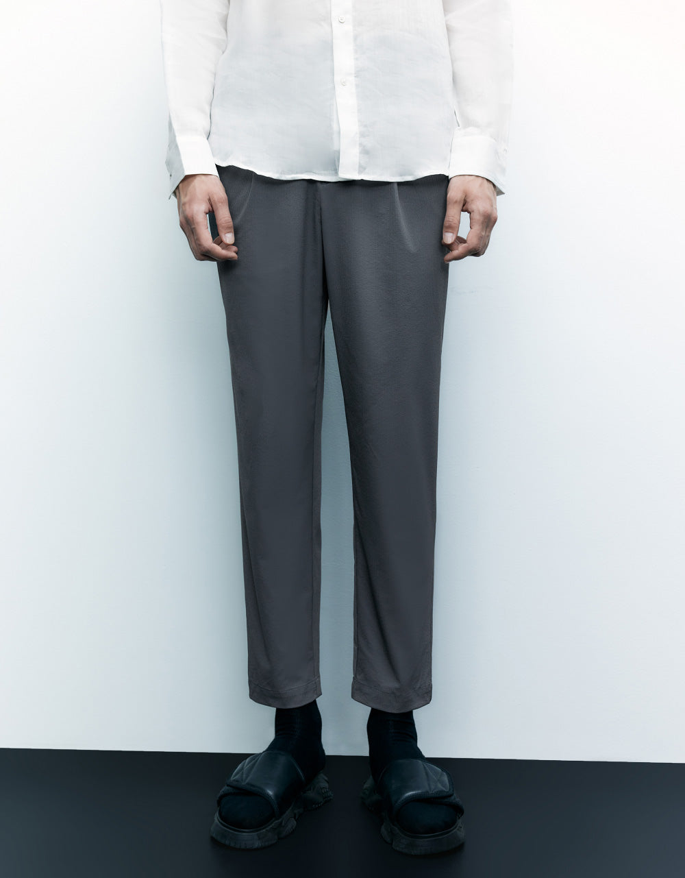 Mid-Waist Straight Pants