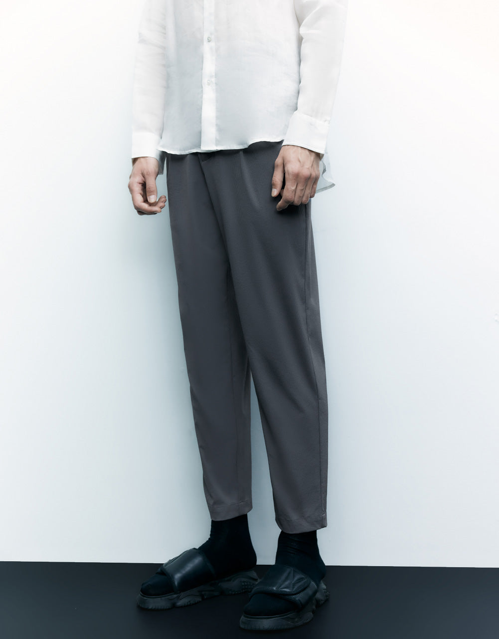 Mid-Waist Straight Pants