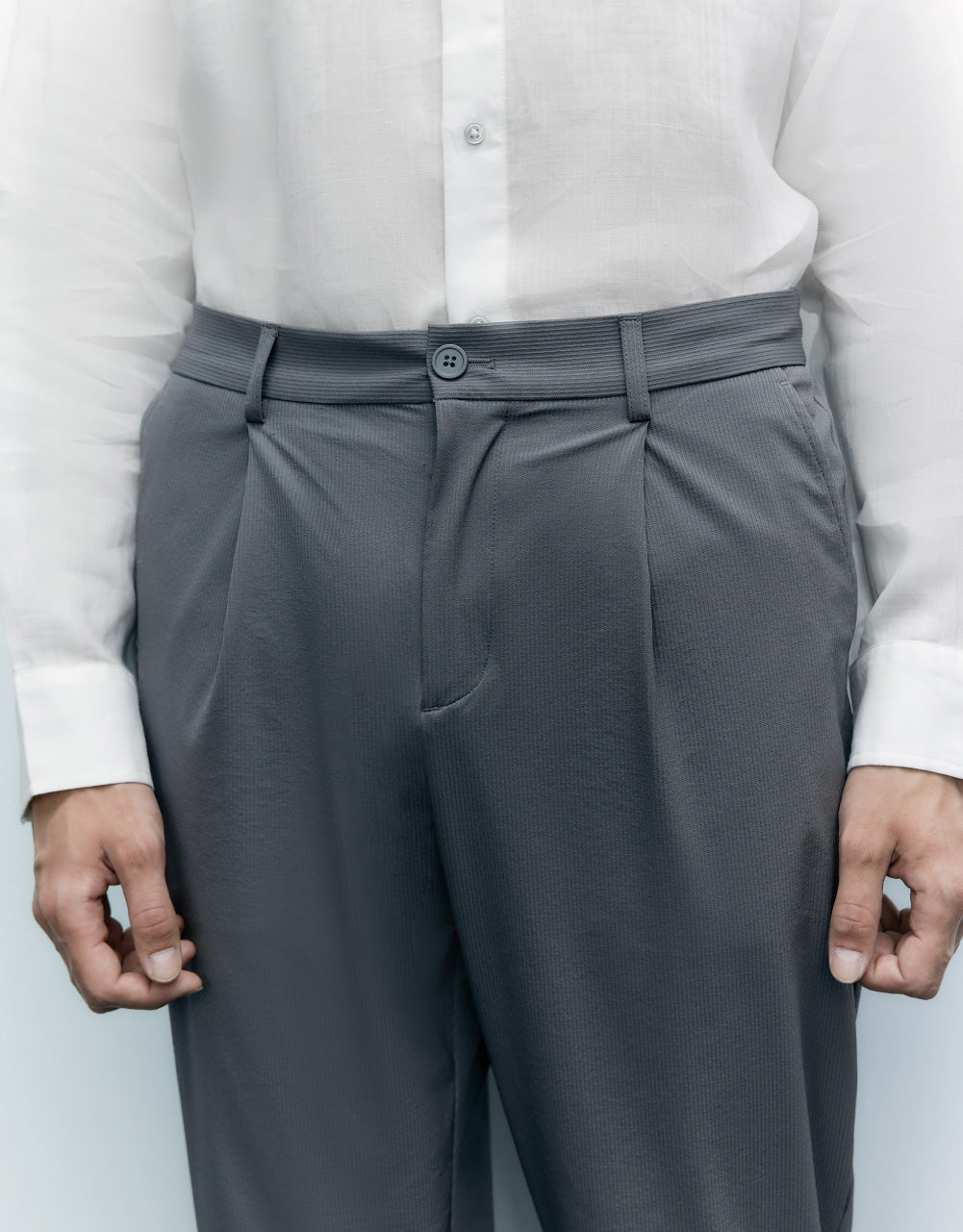 Mid-Waist Straight Pants