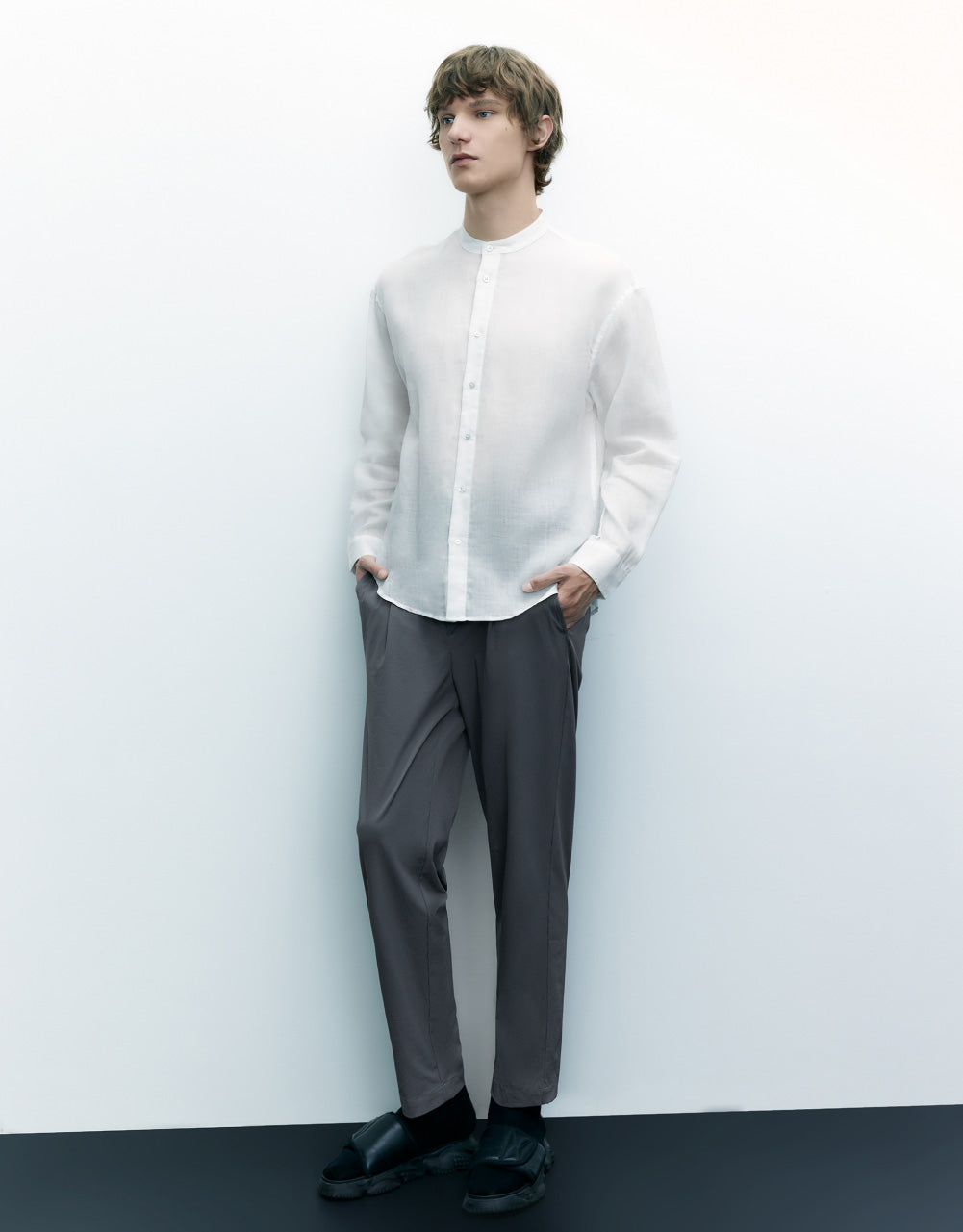 Mid-Waist Straight Pants