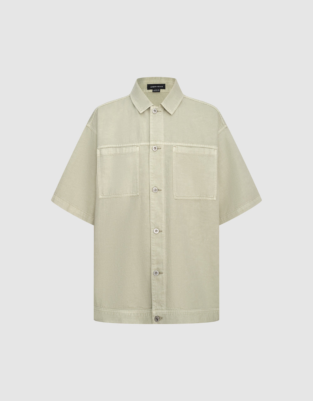 Short Sleeve Loose Denim Shirt