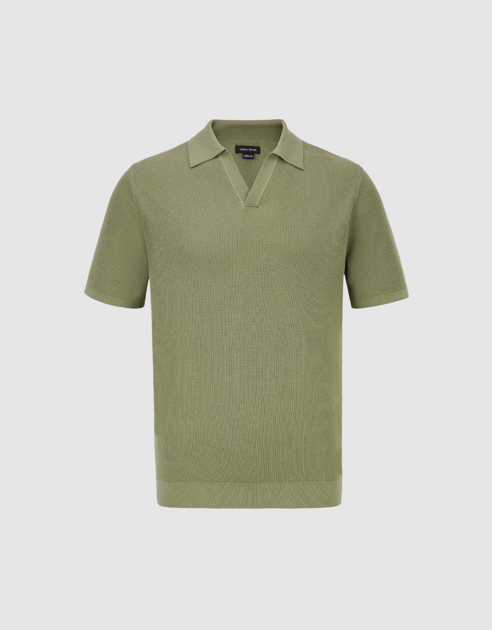 Stand Collar Knitted T-Shirt