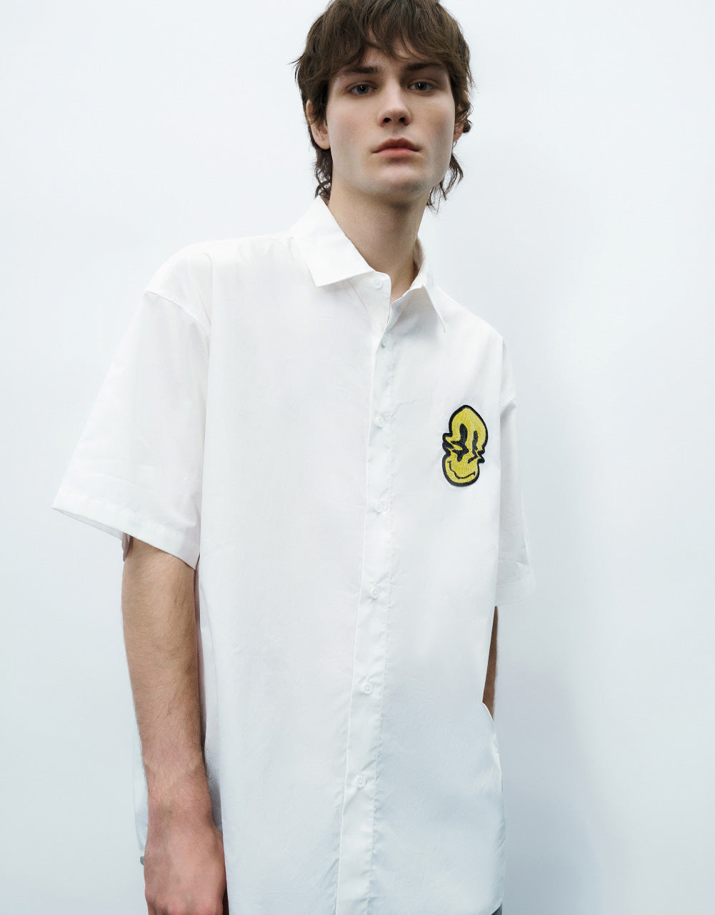 Emoji Embossed Loose Shirt