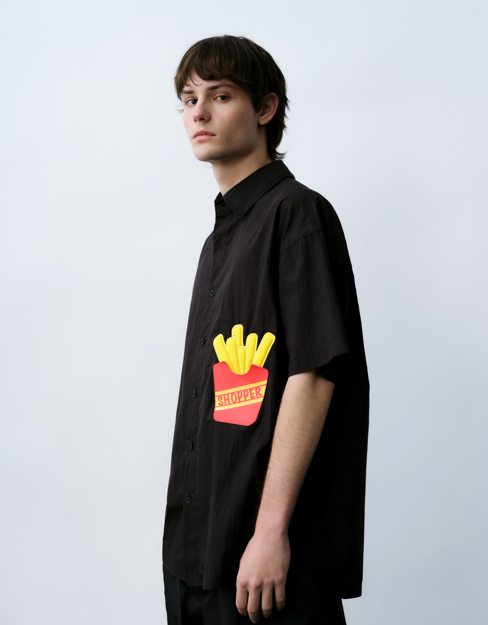 Fries Printed Oversized Shirt