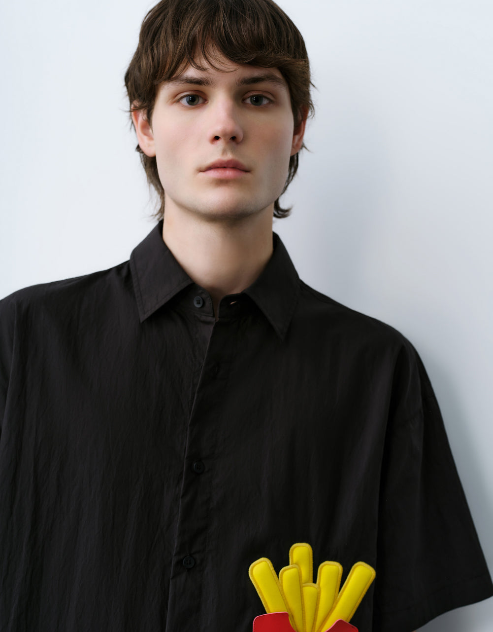 Fries Printed Oversized Shirt