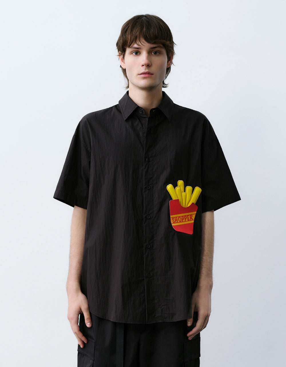 Fries Printed Oversized Shirt