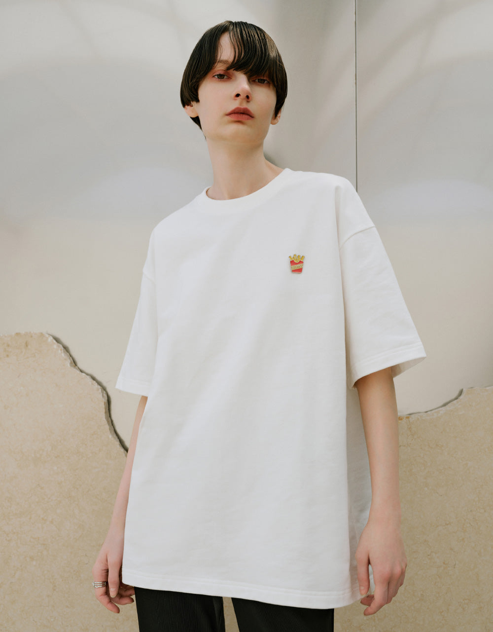 Fries Detail Crew Neck T-Shirt
