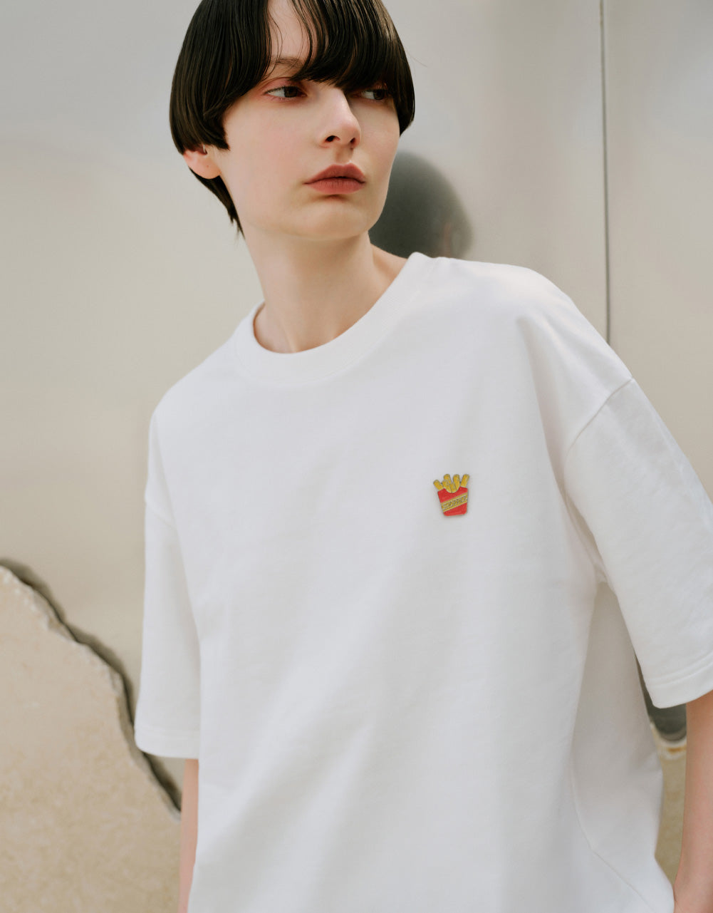 Fries Detail Crew Neck T-Shirt