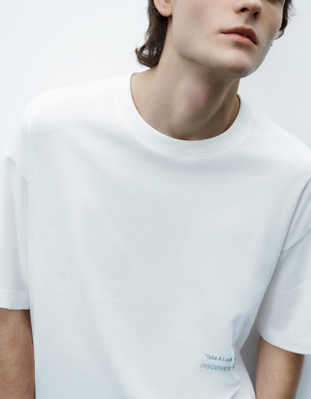 Drop Shoulder Sleeve Crew Neck T-Shirt