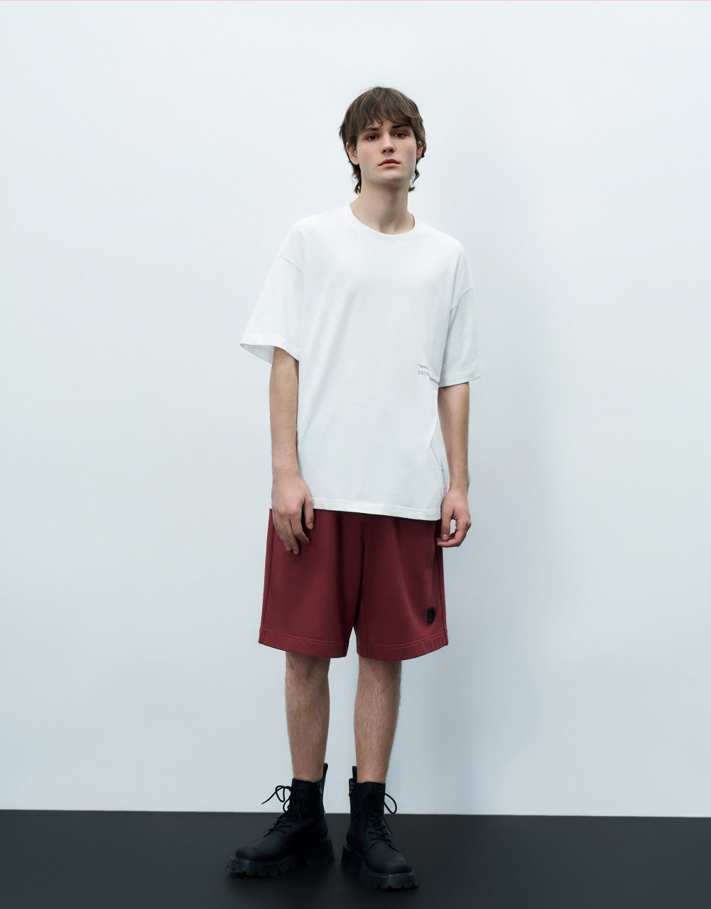 Drop Shoulder Sleeve Crew Neck T-Shirt