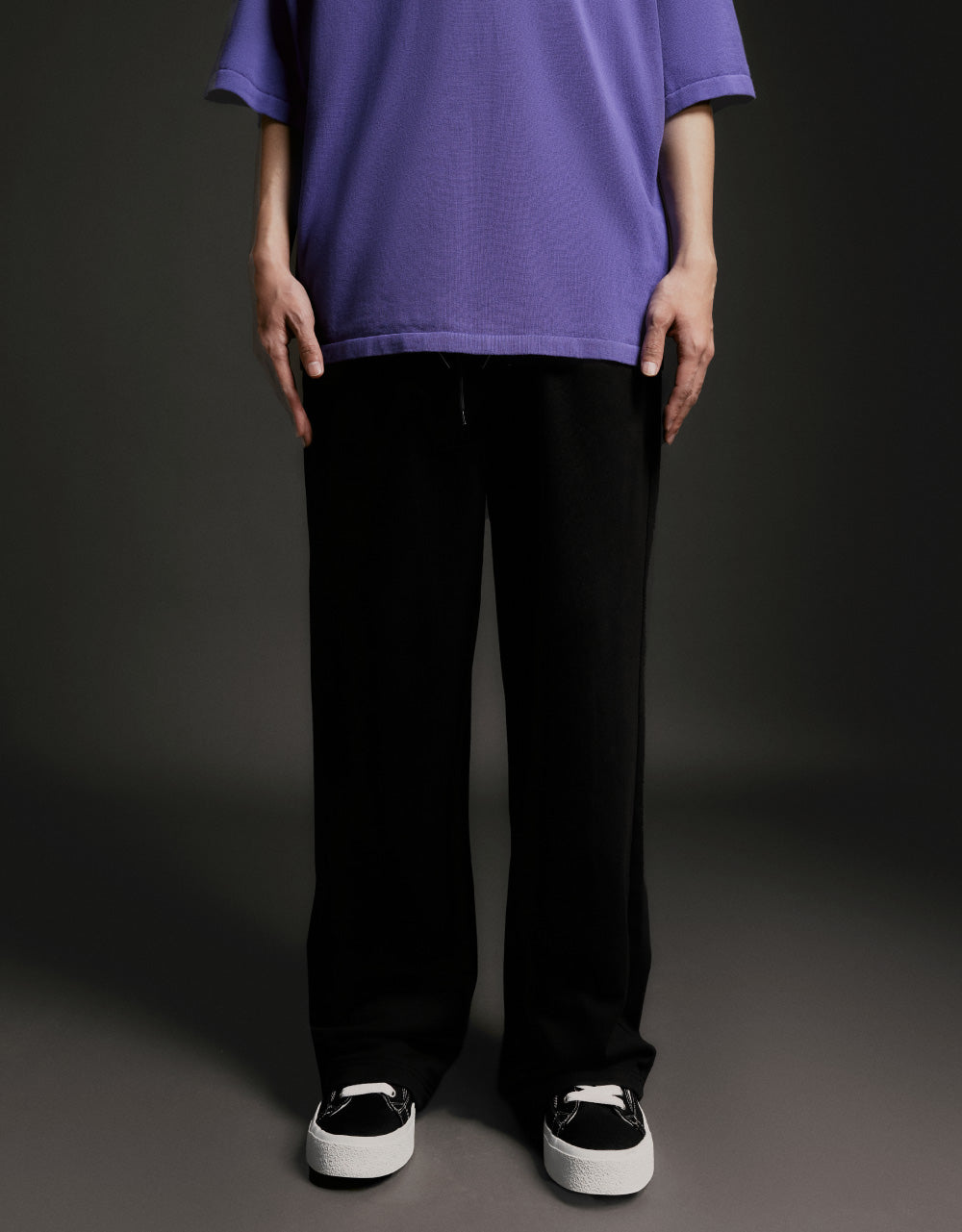 Drawstring Waist Straight Pants