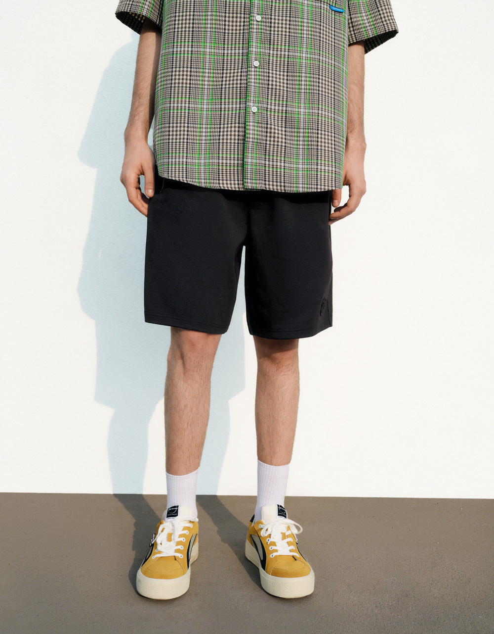 Drawstring Waist Knitted Shorts