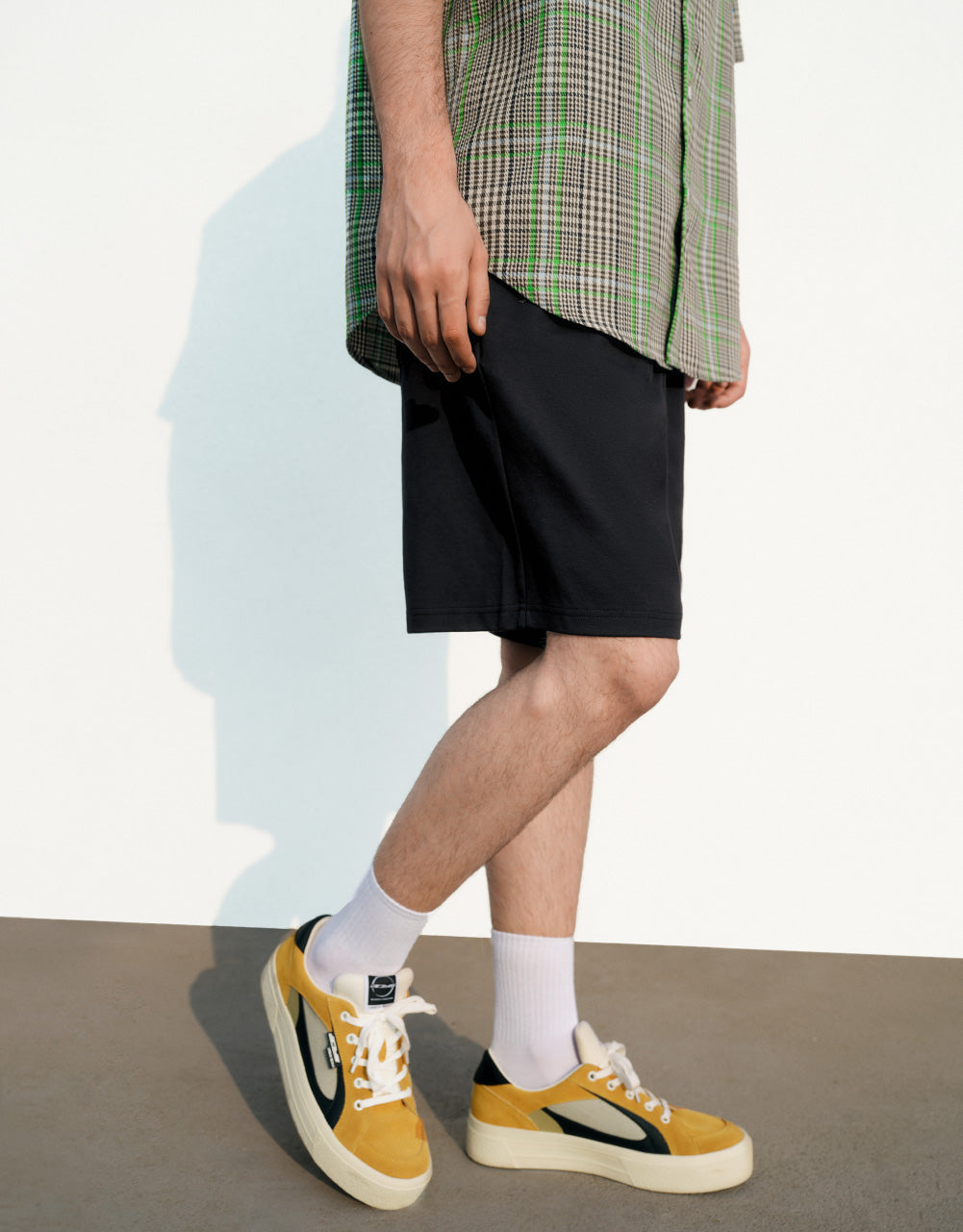 Drawstring Waist Knitted Shorts