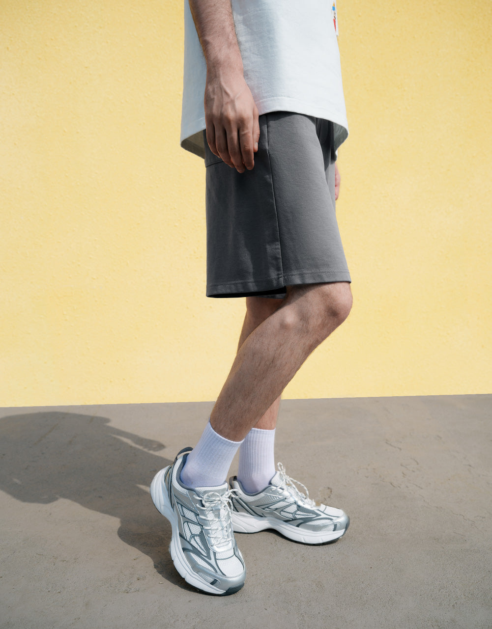 Drawstring Waist Knitted Shorts