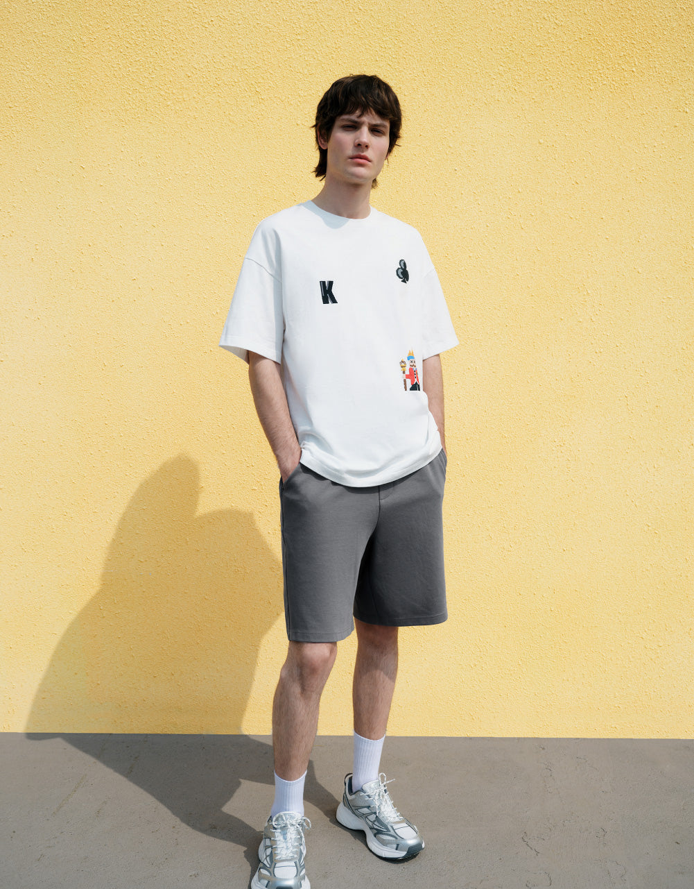 Drawstring Waist Knitted Shorts