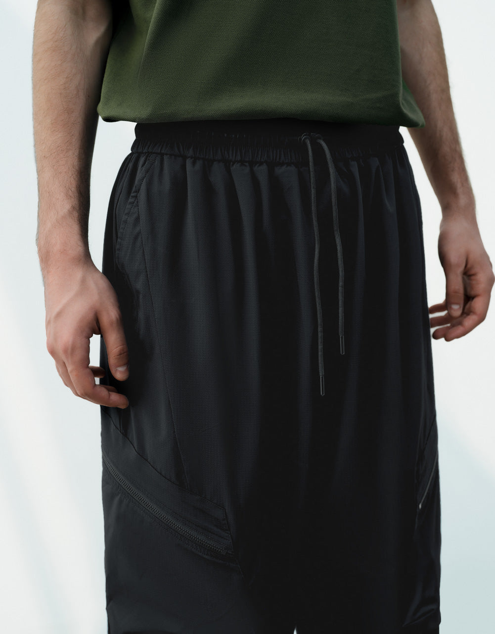 Drawstring Waist Straight Pants
