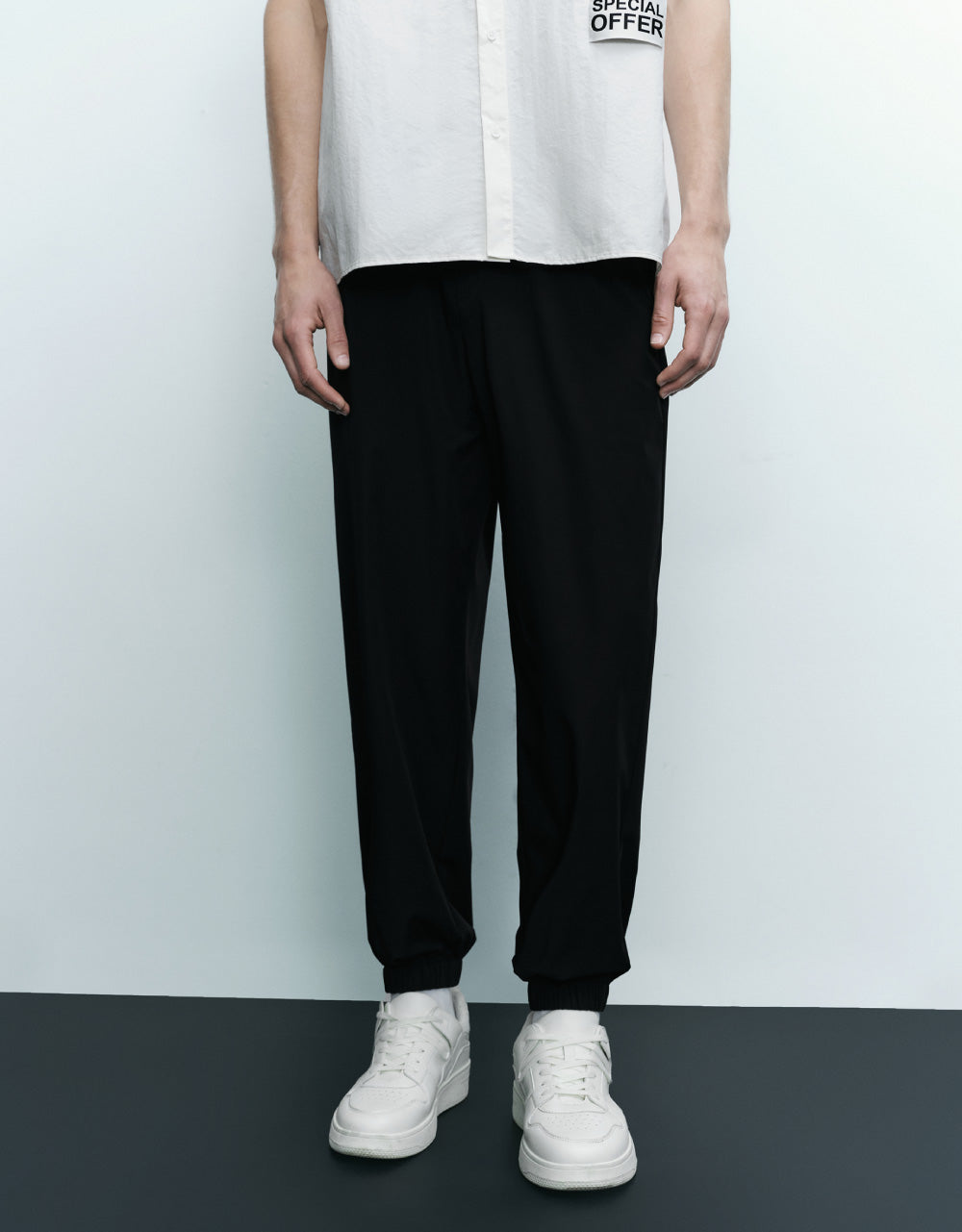 Drawstring Waist Jogger Pants
