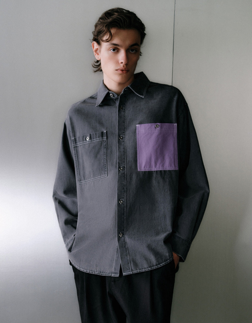 Double Pocket Detail Denim Shirt