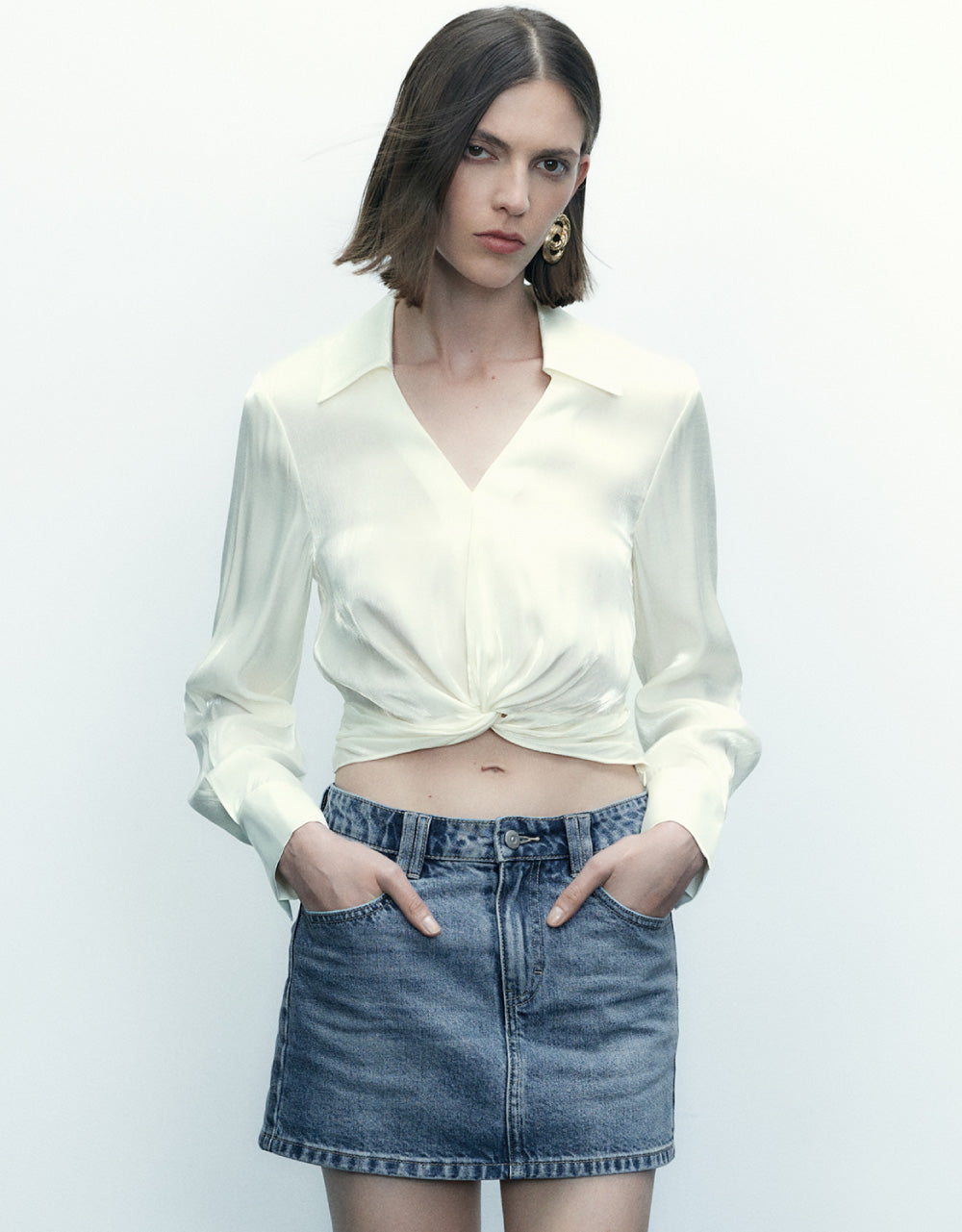 Twist Front Overhead Shirt