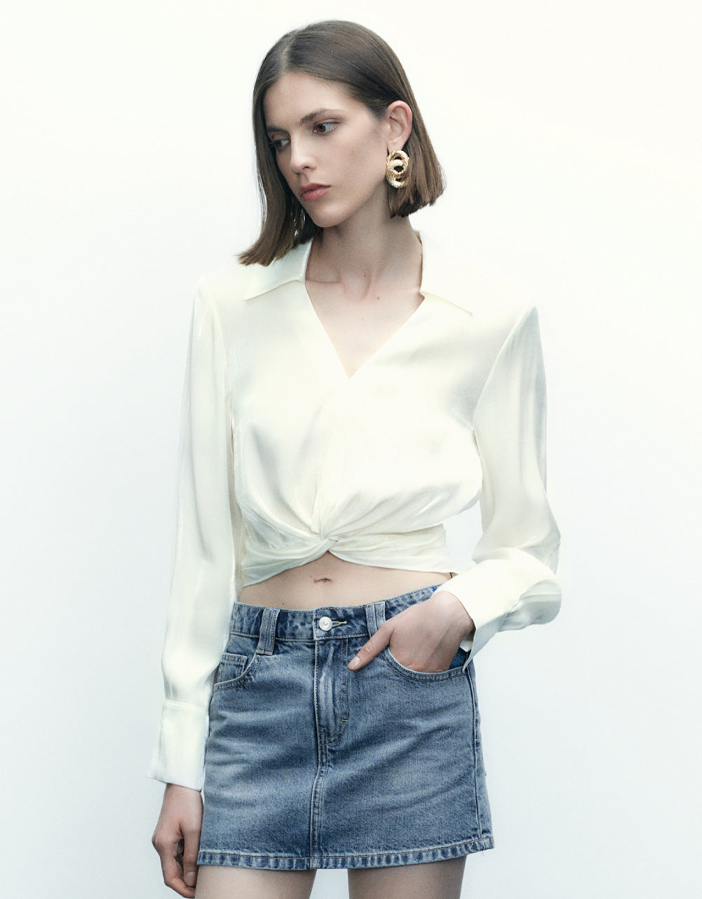 Twist Front Overhead Shirt