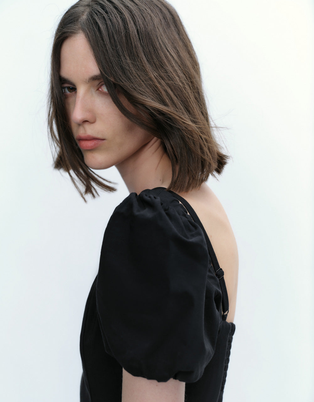 Square-cut Collar Skater Dress