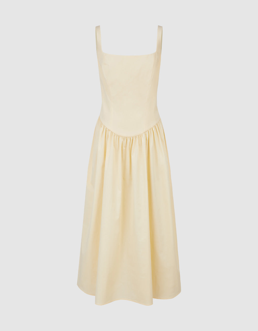 Sleeveless Square-cut Collar Skinny Dress