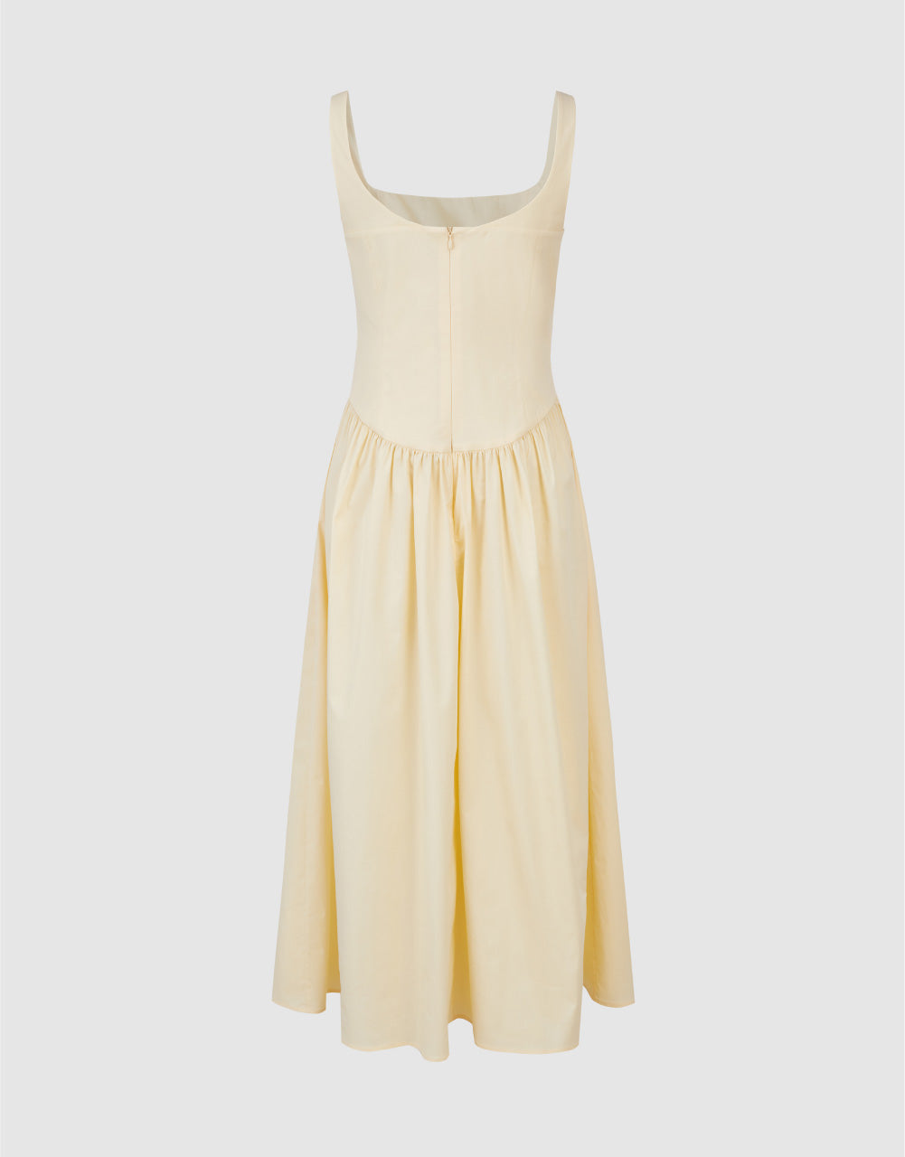 Sleeveless Square-cut Collar Skinny Dress