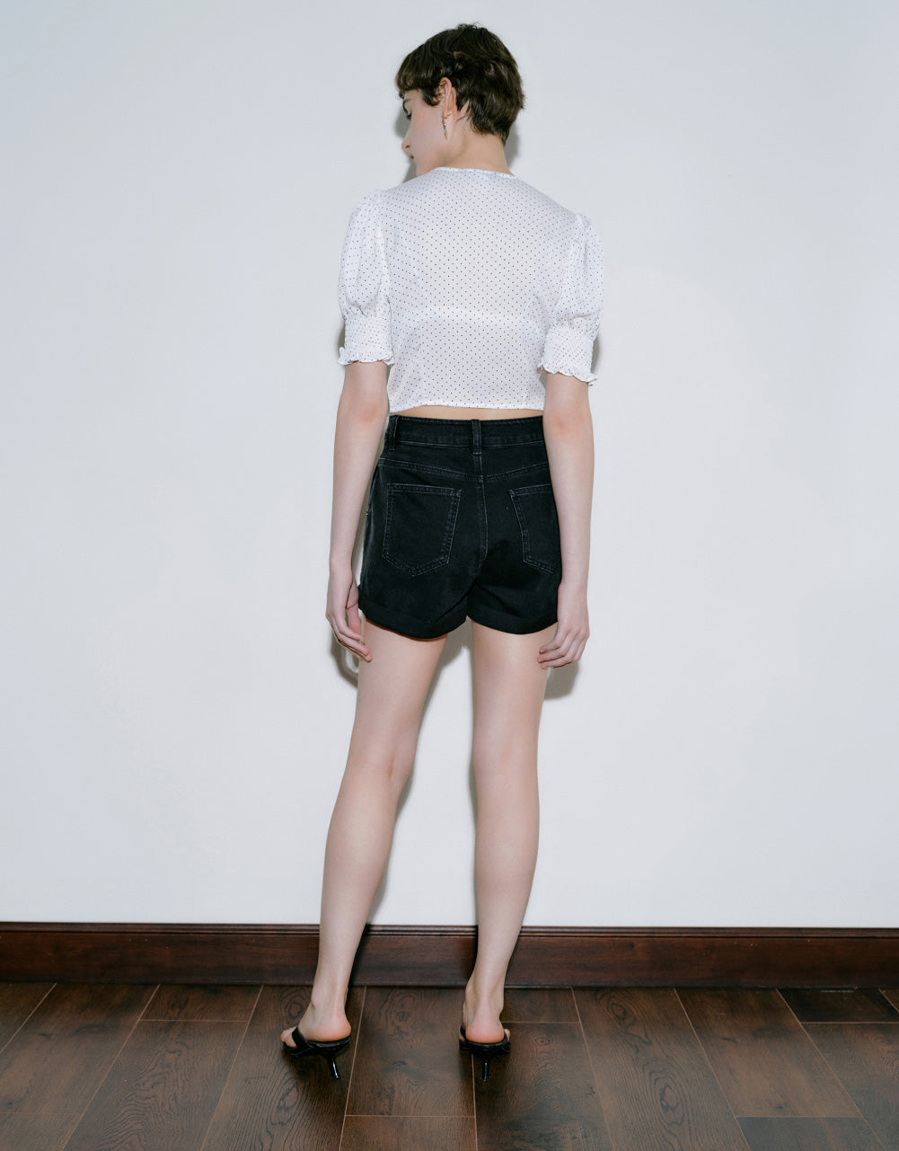 Roll Up Hem Denim Shorts