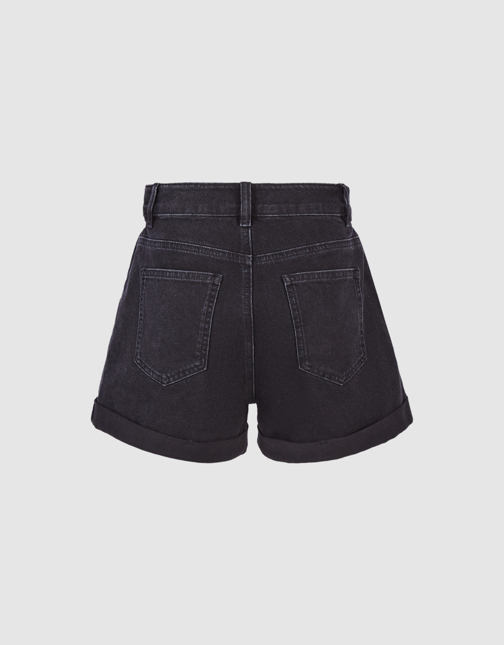 Roll Up Hem Denim Shorts