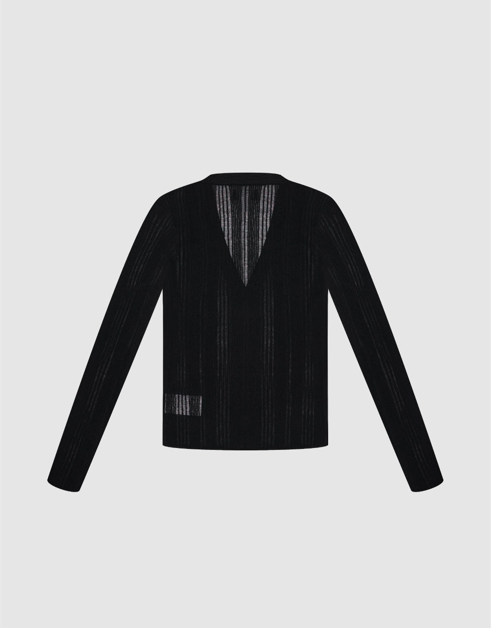 Standard Sleeve V-Neck Knitted Cardigan