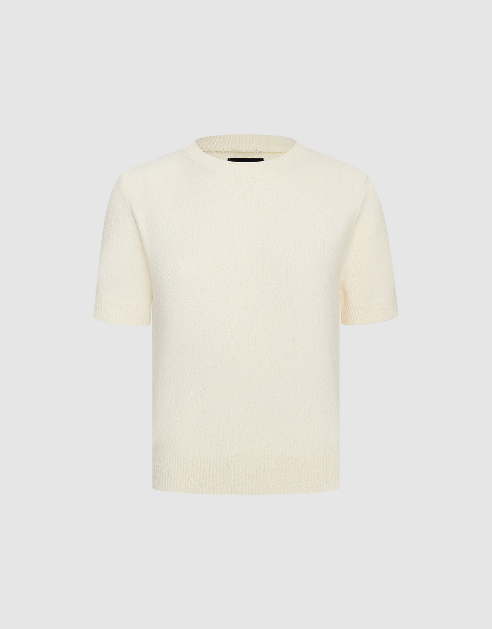 Skinny Crew Neck Knitted T-Shirt