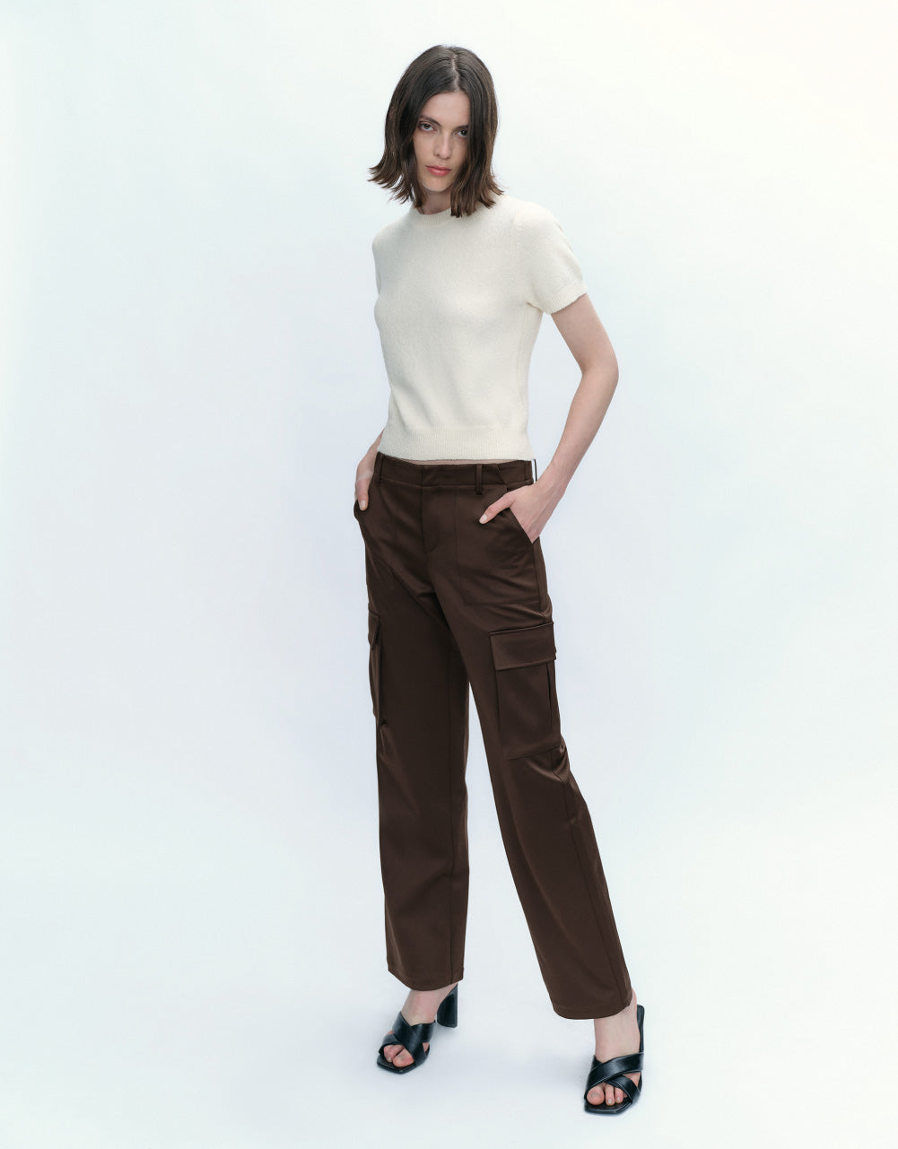 Skinny Crew Neck Knitted T-Shirt