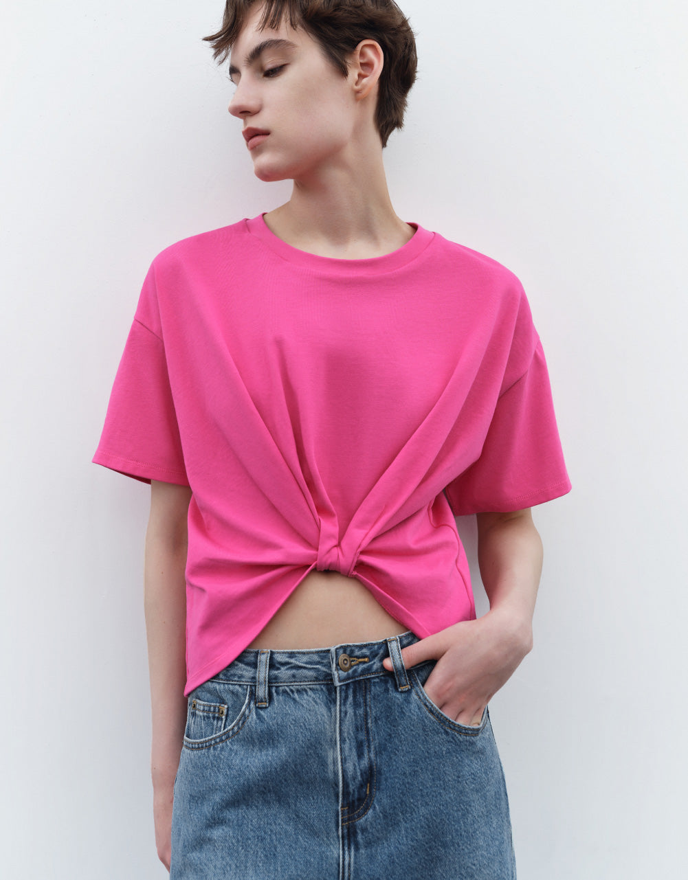 Twist Crew Neck Regular T-Shirt