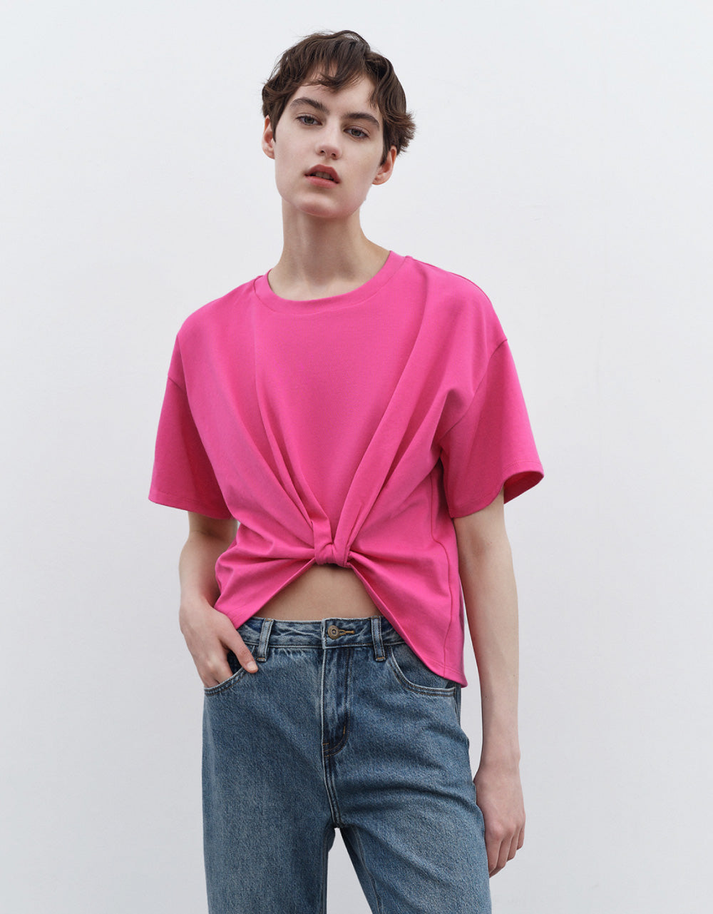 Twist Crew Neck Regular T-Shirt