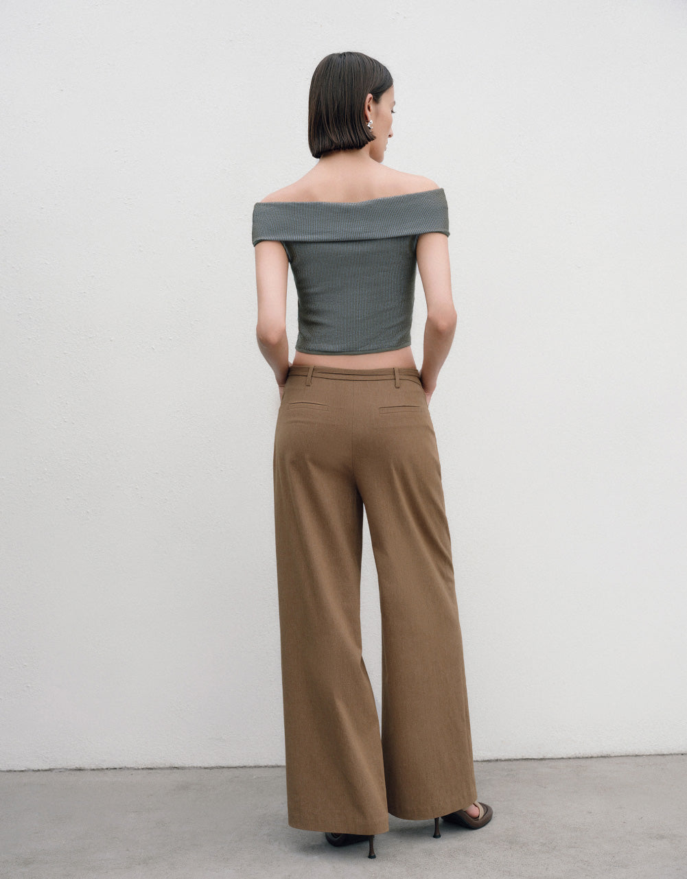 Wide-Leg Pants With Belt