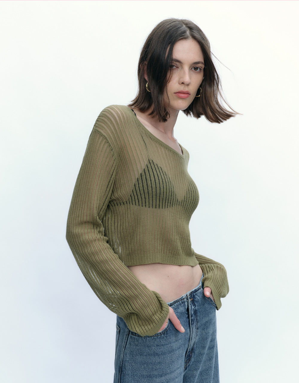 Thin Crew Neck Knitted T-Shirt