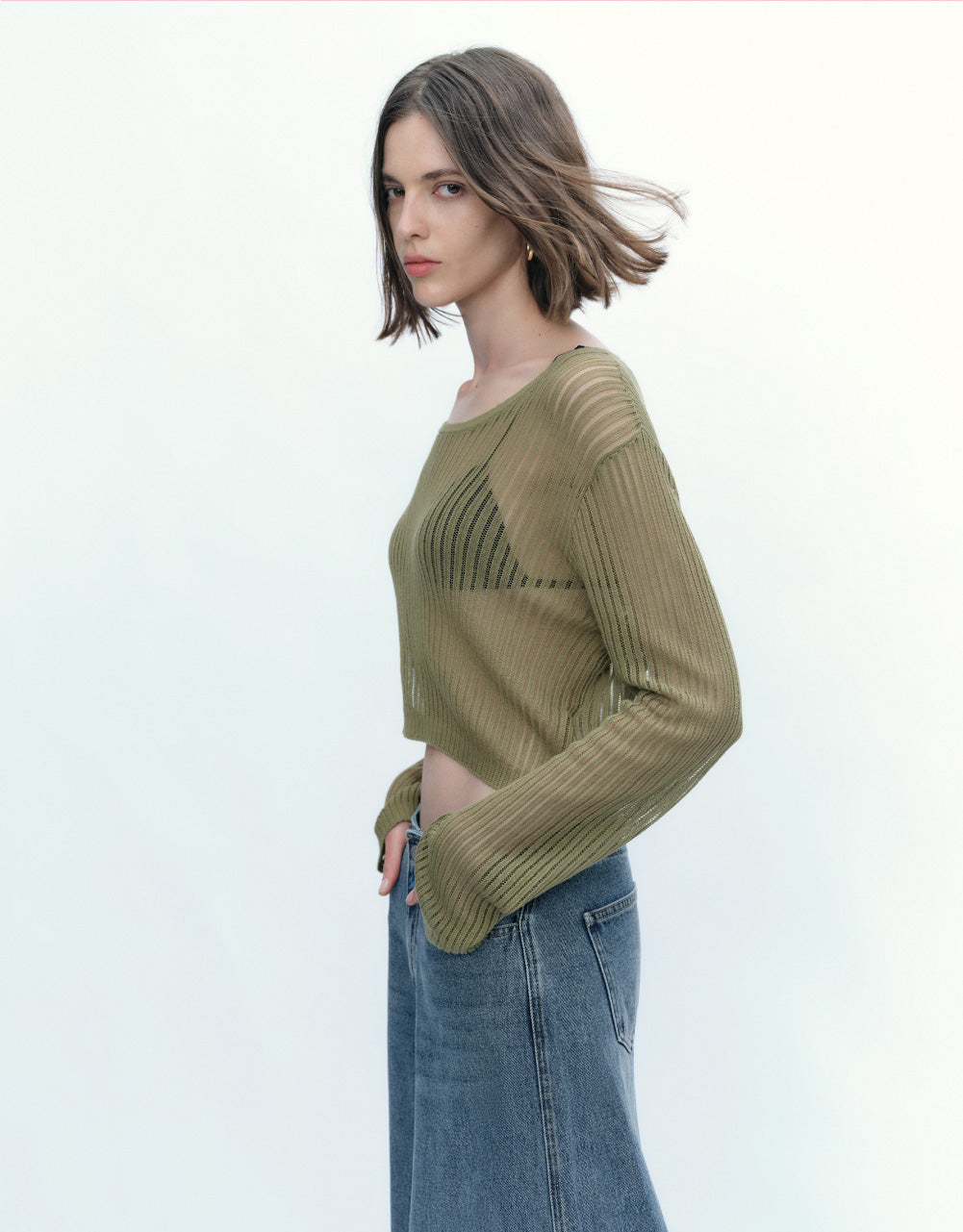 Thin Crew Neck Knitted T-Shirt