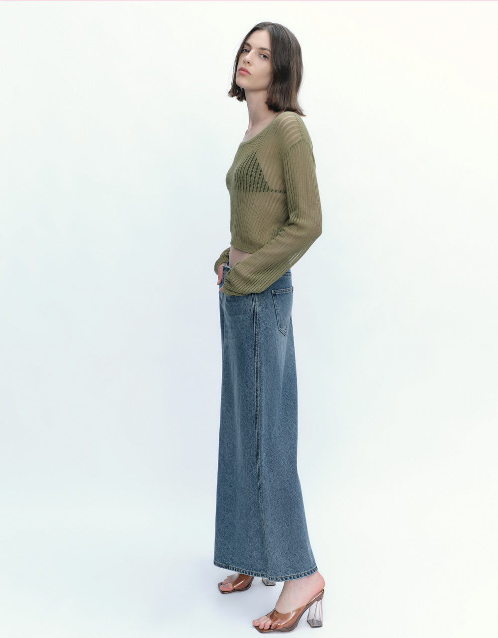 Thin Crew Neck Knitted T-Shirt