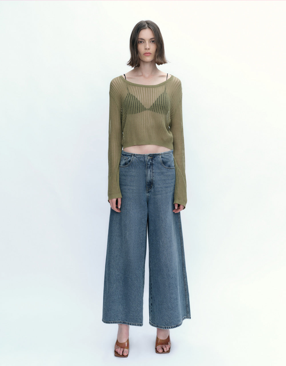 Thin Crew Neck Knitted T-Shirt